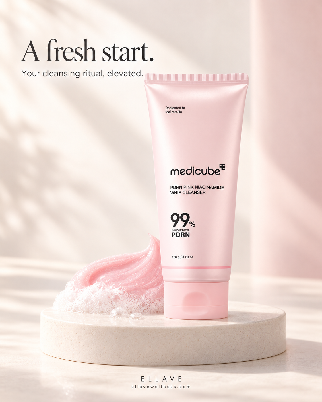 Medicube PDRN Pink Niacinamide Whip Cleanser — 120g