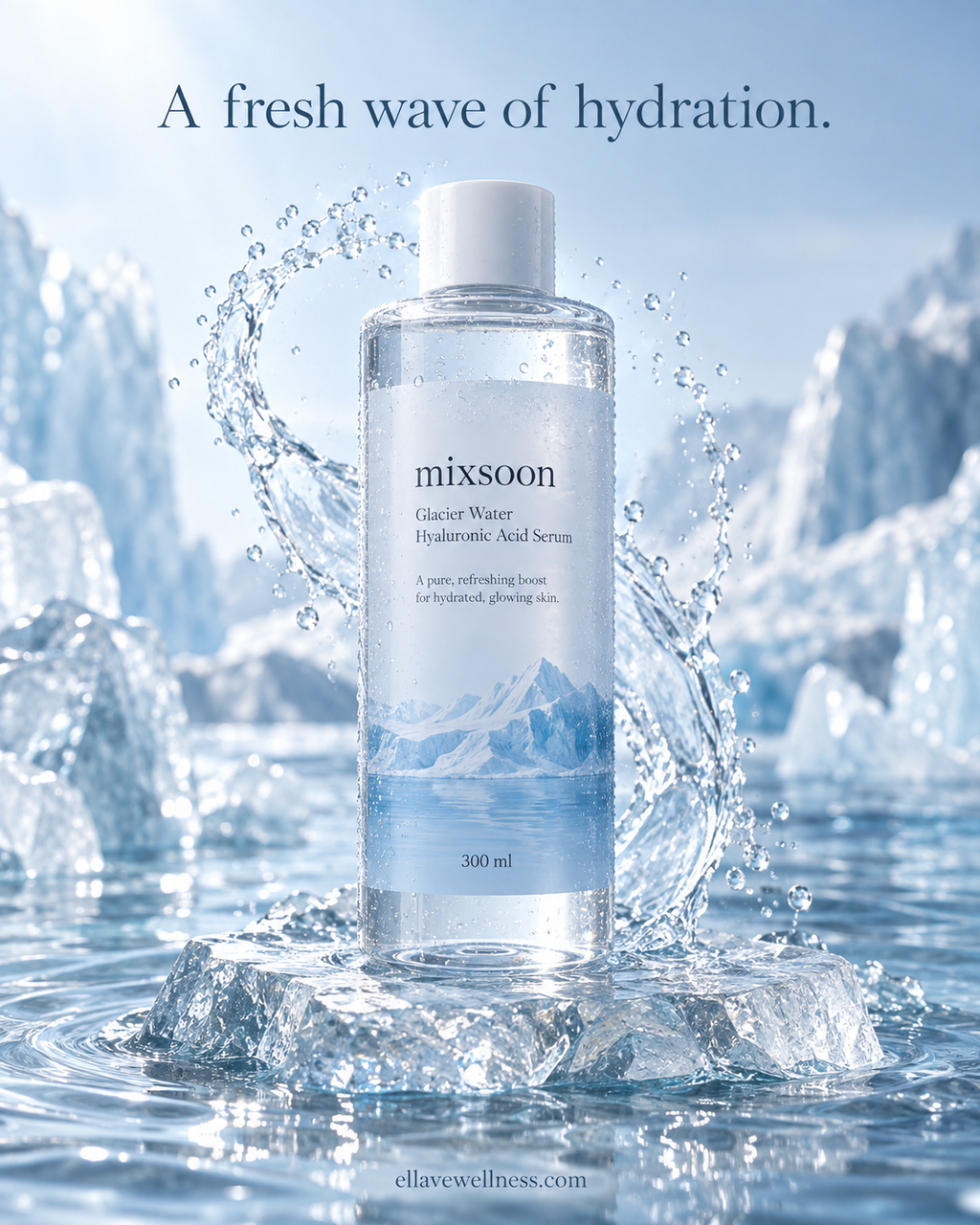 MIXSOON Glacier Water Hyaluronic Acid Serum – 300ml 💧