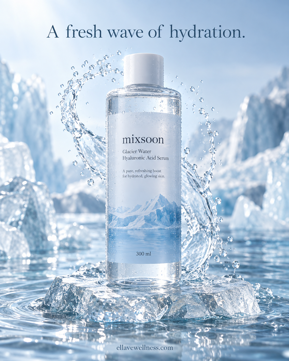 MIXSOON Glacier Water Hyaluronic Acid Serum – 300ml 💧